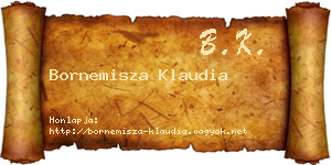 Bornemisza Klaudia névjegykártya
