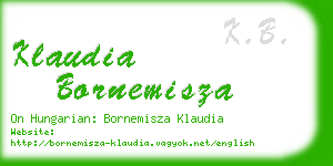 klaudia bornemisza business card